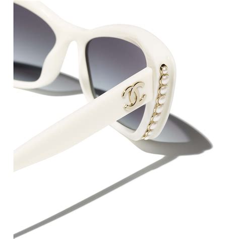 pearl chanel sunglasses|Chanel sunglasses with clear sides.